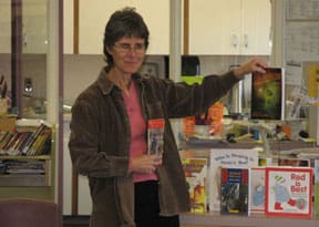 Kathy Stinson giving a presentation