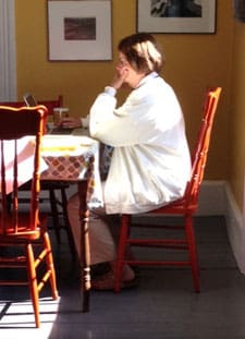 a writer at work